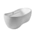 Whitehaus Bathhaus Acrylic Soaking Tub with Rear Drain, Drain Assembly, and Overflow White