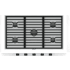 Finish: Wolf 36 Inch Wide 5 Burner Contemporary Gas Cooktop Stainless Steel