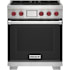 Finish: Wolf 30 Inch Wide 5.1 Cu. Ft. Free Standing Dual Fuel Range with Gourmet Mode and Dual VertiFlow™ Convection System Black