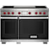 Finish: Wolf 48 Inch Wide 7.8 Cu. Ft. Free Standing Dual Fuel Range with Double Griddle and Gourmet Mode Black
