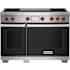 Finish: Wolf 48 Inch Wide 7.8 Cu. Ft. Free Standing Dual Fuel Range with French Top and Dual VertiFlow™ Convection System Black