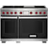 Finish: Wolf 48 Inch Wide 7.8 Cu. Ft. Free Standing Dual Fuel Range with Griddle and Dual VertiFlow™ Convection System Black