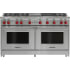 Finish: Wolf 60 Inch Wide 9 Cu. Ft. Free Standing Liquid Propane Range with Infrared Charbroiler and Griddle Stainless Steel