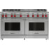 Finish: Wolf 60 Inch Wide 9 Cu. Ft. Free Standing Gas Range with Dual Infrared Griddle Stainless Steel