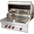 Finish: Wolf 50000 BTU 36 Inch Wide Natural Gas Built-In Grill Stainless Steel