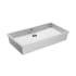 WS Bath Collections Cubo 33-1/4" Ceramic Undermount Bathroom Sink with Overflow White