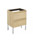 WS Bath Collections Ambra 24" Single Free Standing Vanity Cabinet Only - Less Vanity Top Nordic Oak