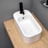 WS Bath Collections Cosa 18-7/8" Rectangular Ceramic Vessel Bathroom Sink with Overflow and Single Faucet Hole Gloss White