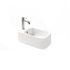 WS Bath Collections Cosa 18-7/8" Rectangle Ceramic Vessel or Wall Mounted Bathroom Sink with Overflow and Single Faucet Hole Gloss White