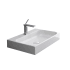 WS Bath Collections 31-7/10" Ceramic Wall Mounted / Vessel Bathroom Sink from the Unit Collection with One Faucet Hole White