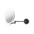 WS Bath Collections Beauty 18" W x 3-1/8" H Modern Circular Framed Bathroom Wall Mirror with LED Lighting Matte Black