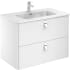 WS Bath Collections Concert 32" Wall Mounted Single Basin Vanity Set with Engineered Wood Cabinet and Ceramic Vanity Top Gloss White