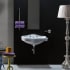 WS Bath Collections Contea 25-3/5" Wall Mounted Bathroom Sink with Three Faucet Holes - Includes Overflow White