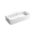 WS Bath Collections Cosa 31-1/2" Rectangular Ceramic Vessel or Wall Mounted Bathroom Sink with Overflow and 3 Faucet Holes at 8" Centers Gloss White
