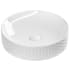 WS Bath Collections Fly 17-5/16" Circular Ceramic Vessel Bathroom Sink Glossy White
