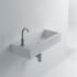 WS Bath Collections Hox 27-3/5" Ceramic Wall Mounted or Vessel Bathroom Sink with Single Faucet Hole White
