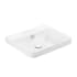 WS Bath Collections Luxury 19-11/16" Rectangular Ceramic Drop In or Wall Mounted Bathroom Sink with Overflow Glossy White