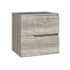 WS Bath Collections Menta 24" Single Wall Mounted Vanity Cabinet Only - Less Vanity Top Grey Pine