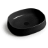 WS Bath Collections Mood 20-1/2" Rectangular Ceramic Vessel Bathroom Sink Matte Black