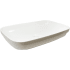 WS Bath Collections Tribeca 23-3/5" Rectangular Ceramic Semi-Recessed or Vessel Bathroom Sink Gloss White