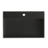 WS Bath Collections Urban 27-13/16" Rectangular Ceramic Wall Mounted or Vessel Bathroom Sink with Single Faucet Hole at 1-3/8" Centers Matte Black
