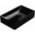 WS Bath Collections Vision 16-1/2" Rectangular Ceramic Vessel Bathroom Sink Gloss Black