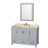 Wyndham Collection-WC-1414-48-SGL-VAN-Gray Vanity, Medicine Cabinet, and Ivory Top