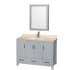 Wyndham Collection-WC-1414-48-SGL-VAN-Gray Vanity, Medicine Cabinet, and Ivory Top