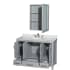 Wyndham Collection-WC-1414-48-SGL-VAN-Gray Vanity, Medicine Cabinet, Open Drawers, and Carrera Marble Top