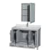 Wyndham Collection-WC-1414-48-SGL-VAN-Gray Vanity, Medicine Cabinet, Open Drawers, and Carrera Marble Top