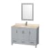 Wyndham Collection-WC-1414-48-SGL-VAN-Gray Vanity, Single Mirror, and Ivory Top