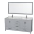 Wyndham Collection-WC-1414-72-DBL-VAN-Gray Vanity, Single Mirror, Carrera White Top