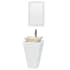 Wyndham Collection-WC-CS004-Vanity in Glossy White with Avalon Ivory Marble Sink