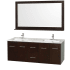 Wyndham Collection-WC-WHE009-60-DBL-UM-VAN-White Carrera Marble Top