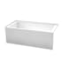 Wyndham Collection Grayley 60" Three Wall Alcove Acrylic Soaking Tub with Right Drain, Drain Assembly, and Overflow White / Brushed Nickel Trim