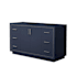 Wyndham Collection Icon 60" Single Free Standing Vanity Cabinet Only - Less Vanity Top Dark Blue / Brushed Nickel Hardware