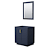 Wyndham Collection Miranda 30" Single Free Standing Vanity Cabinet - Less Vanity Top Dark Blue / Brushed Gold Hardware