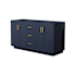 Wyndham Collection Miranda 60" Double Free Standing Vanity Cabinet Only - Less Vanity Top Dark Blue / Brushed Gold Hardware