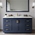 Wyndham Collection Miranda 60" Free Standing Single Basin Vanity Set with Cabinet and Quartz Vanity Top Dark Blue / Giotto Quartz Top / Brushed Gold Hardware