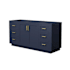 Wyndham Collection Miranda 66" Single Free Standing Vanity Cabinet Only - Less Vanity Top Dark Blue / Brushed Gold Hardware
