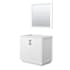Wyndham Collection Strada 35" Single Free Standing Vanity Cabinet - Less Vanity Top White / Matte Black Hardware