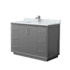 Wyndham Collection Strada 48" Free Standing Single Basin Vanity Set with Cabinet and Marble Vanity Top Dark Gray / Brushed Nickel Hardware