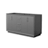 Wyndham Collection Strada 59" Double Free Standing Vanity Cabinet Only - Less Vanity Top Dark Gray / Brushed Nickel Hardware