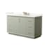 Wyndham Collection Strada 60" Free Standing Single Basin Vanity Set with Cabinet and Quartz Vanity Top Light Green / Giotto Quartz Top / Satin Bronze Hardware