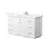 Wyndham Collection Strada 60" Free Standing Single Basin Vanity Set with Cabinet and Quartz Vanity Top White / Giotto Quartz Top / Brushed Nickel Hardware