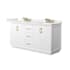 Wyndham Collection Strada 66" Free Standing Double Basin Vanity Set with Cabinet and Quartz Vanity Top White / White Quartz Top / Satin Bronze Hardware