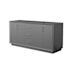 Wyndham Collection Strada 71" Double Free Standing Vanity Cabinet Only - Less Vanity Top Dark Gray / Brushed Nickel Hardware