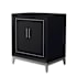 Wyndham Collection Marlena 30" Single Free Standing Vanity Cabinet Only - Less Vanity Top Black / Brushed Nickel Hardware