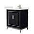 Wyndham Collection Marlena 30" Free Standing Single Basin Vanity Set with Cabinet and Quartz Vanity Top Black / Giotto Quartz Top / Brushed Nickel Hardware
