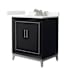Wyndham Collection Marlena 30" Free Standing Single Basin Vanity Set with Cabinet and Quartz Vanity Top Black / Giotto Quartz Top / Brushed Nickel Hardware